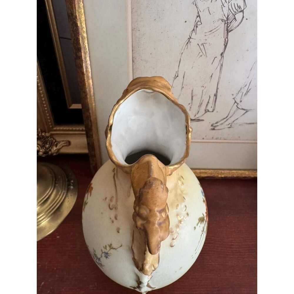 Antique Ernst Wahliss Austria Floral Vase, Turn Wien Crown Mark, Hand Painted - Picture 14 of 16